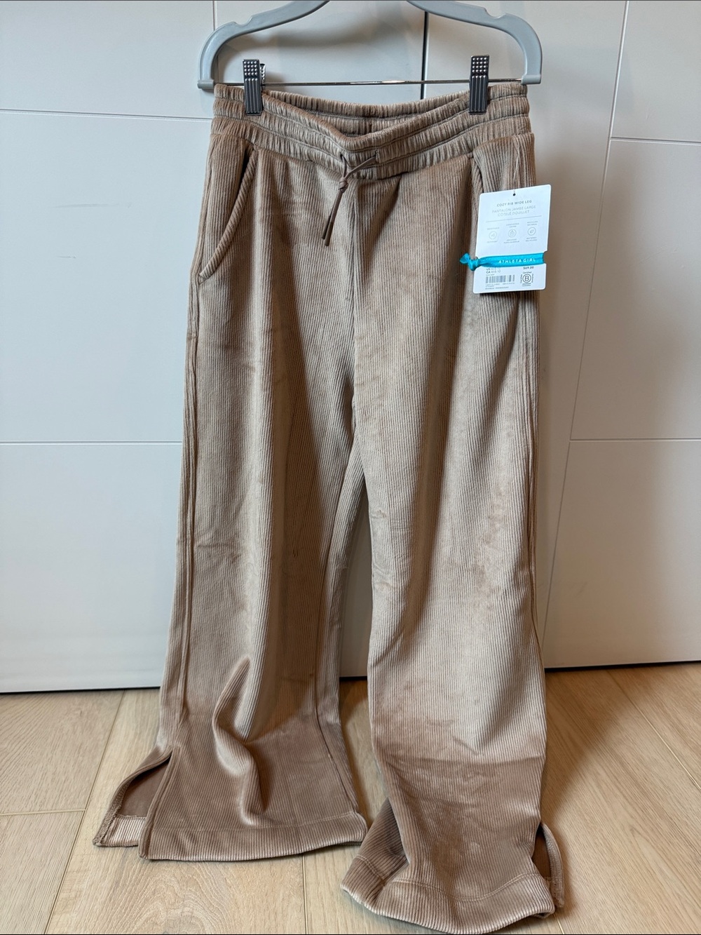 Athleta Kids Corduroy Wide-Leg Joggers in Tan